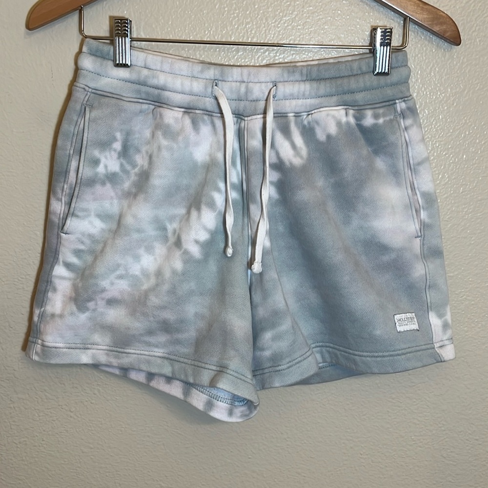 Hollister Light Green Tie Dye Shorts
